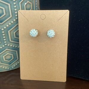Silver tone and CZ fashion earrings
